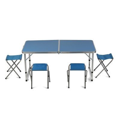 Folding Aluminium table with stools