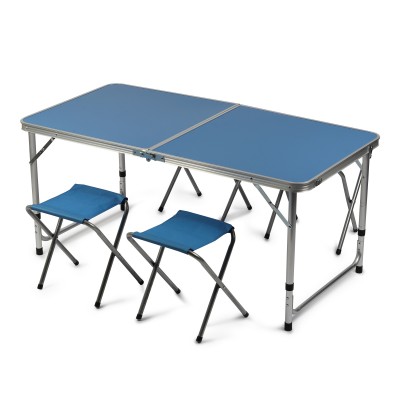 Folding Aluminium table with stools