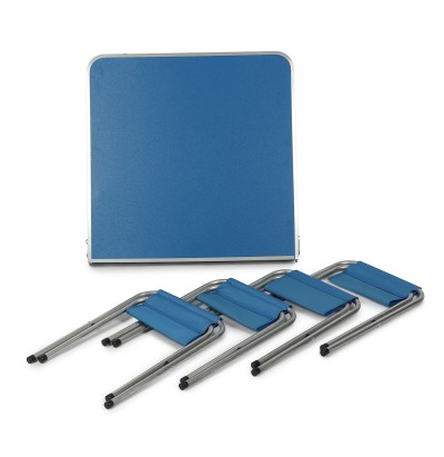 Folding Aluminium table with stools